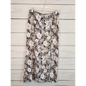 Full Tilt Women's Multicolor Floral Side Slit‎ A-Line Maxi Skirt Size Medium NWT